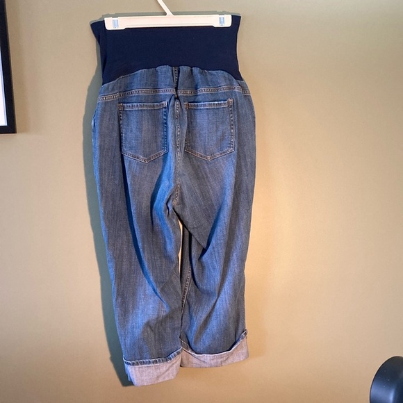 Indigo Blue Capri Pants with Elastic Waistband - Picture 6 of 12